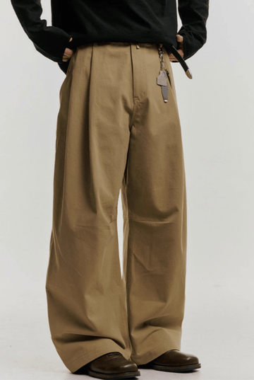 Wrinkle-Resistant Wide-Leg Slacks N5649