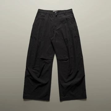 抗シワ加工・ワイドレッグスラックス N5649