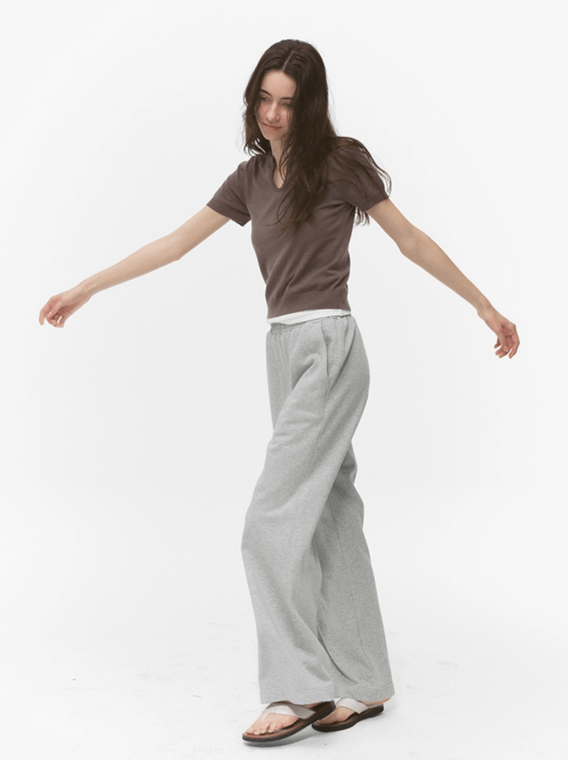 美シルエット・ワイドスウェットパンツ N5663 - ファッション通販NNine（ナイン）