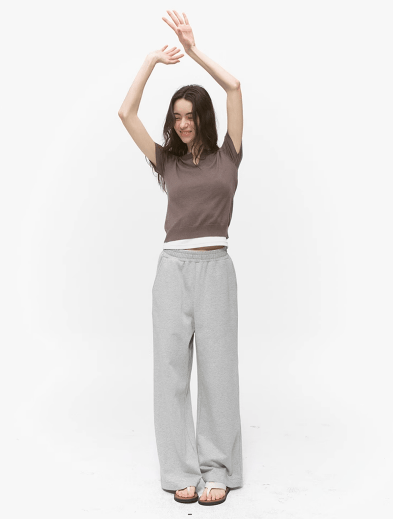 美シルエット・ワイドスウェットパンツ N5663 - ファッション通販NNine（ナイン）