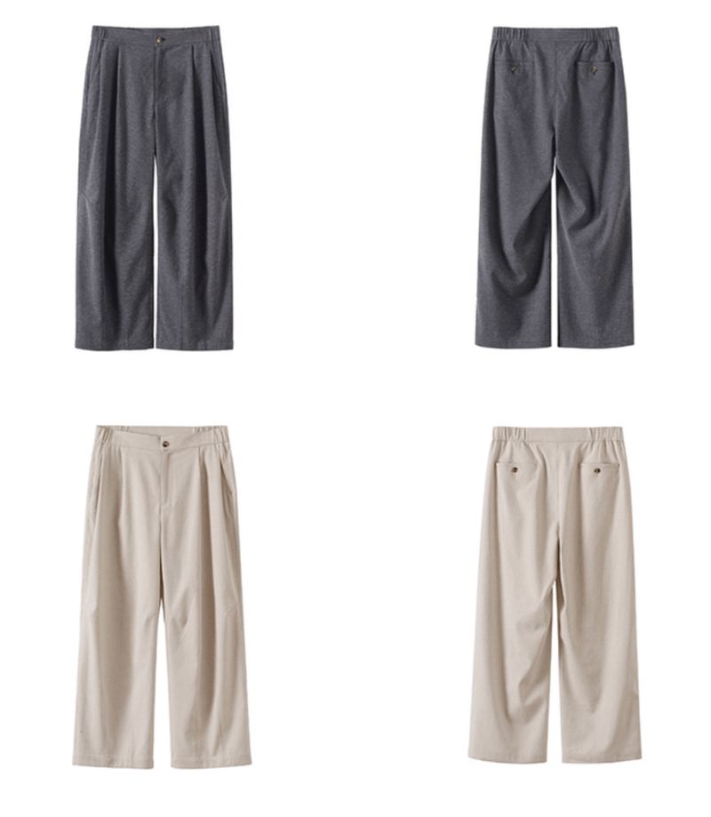 リネンブレンド・ツータックワイドパンツ N5678 - ファッション通販NNine（ナイン）