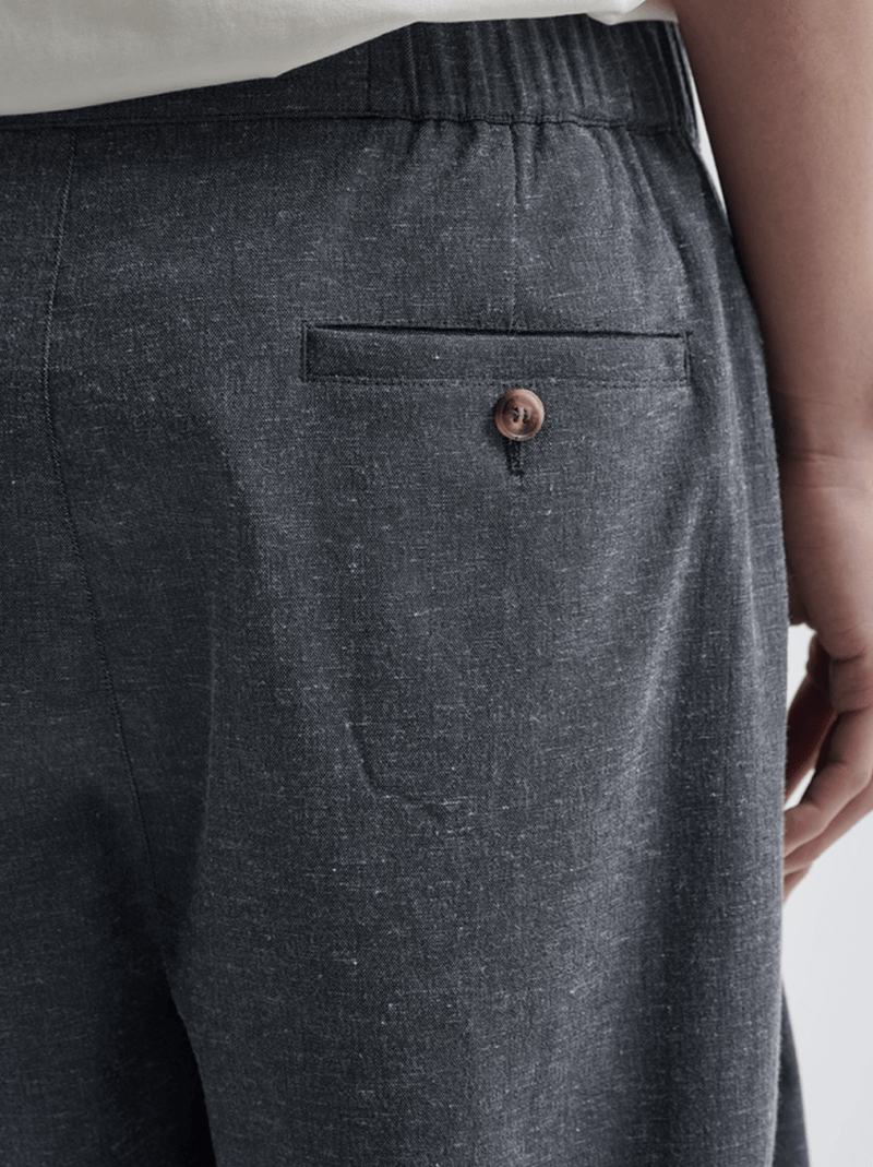 リネンブレンド・ツータックワイドパンツ N5678 - ファッション通販NNine（ナイン）