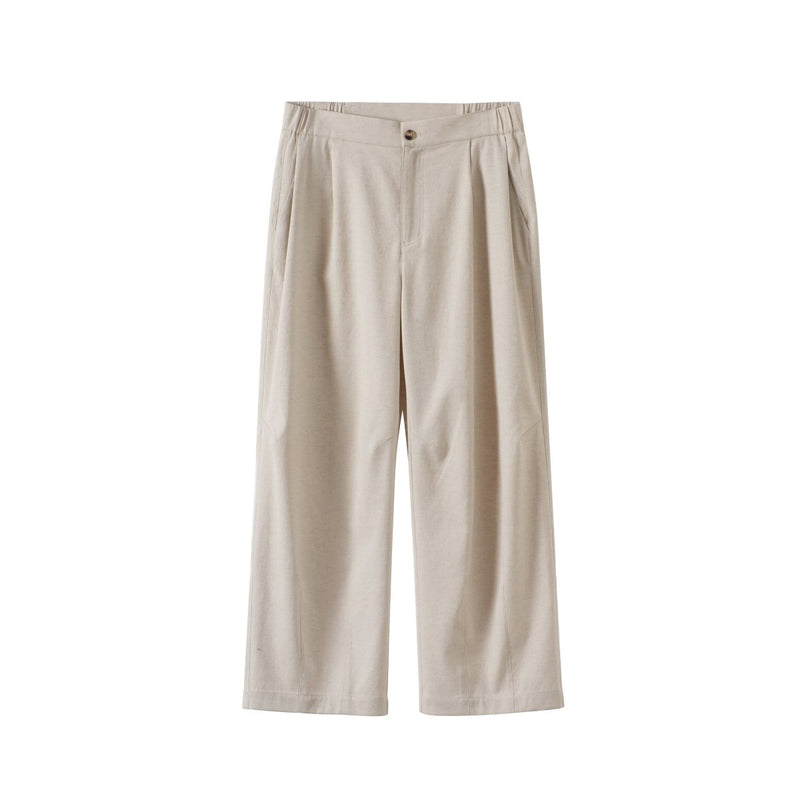 リネンブレンド・ツータックワイドパンツ N5678 - ファッション通販NNine（ナイン）