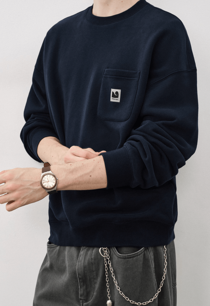 刺繍ポケ付き 裏起毛ヘビーウェイトスウェット N5818 - ファッション通販NNine（ナイン）