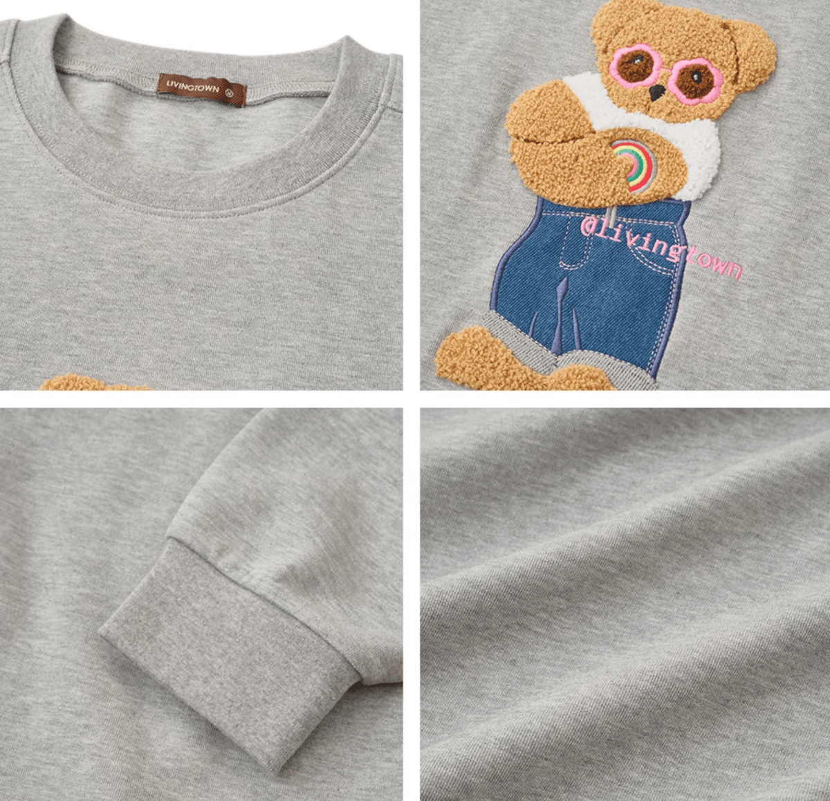 サガラ刺繍くまワッペンビッグスウェット　N5932 - ファッション通販NNine（ナイン）