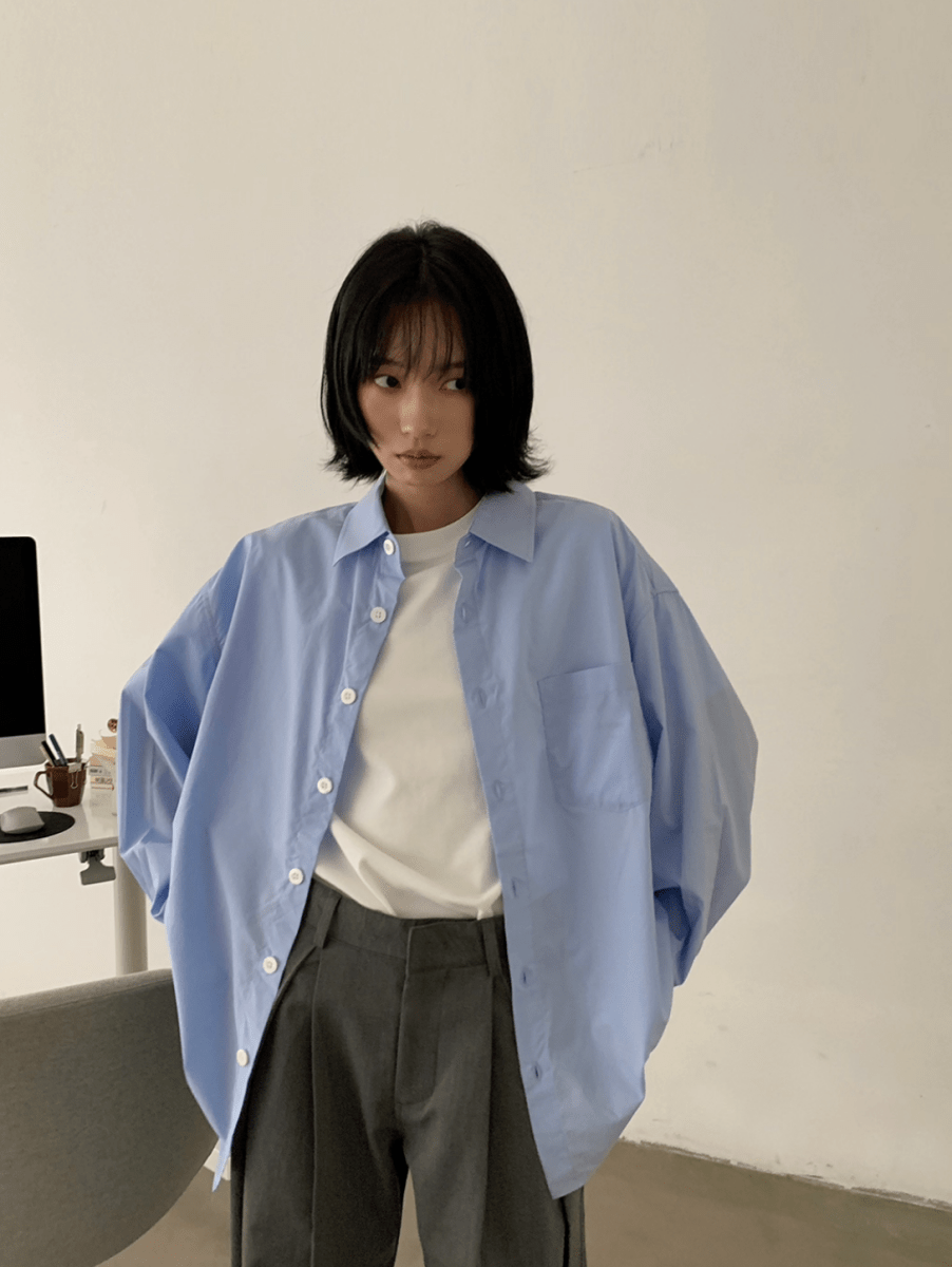極上の肌触り。「とろみ」ビッグシャツ N5967 - ファッション通販NNine（ナイン）