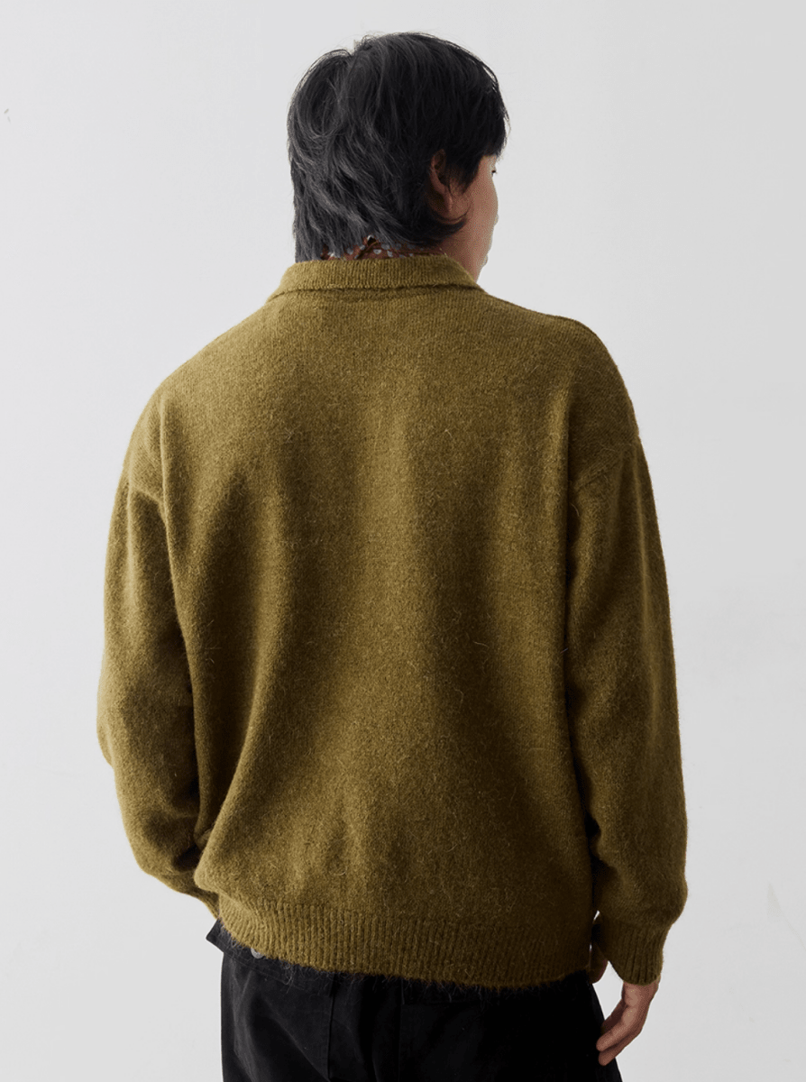 アルパカブレンド・リラックスニットポロ　N5996 - ファッション通販NNine（ナイン）