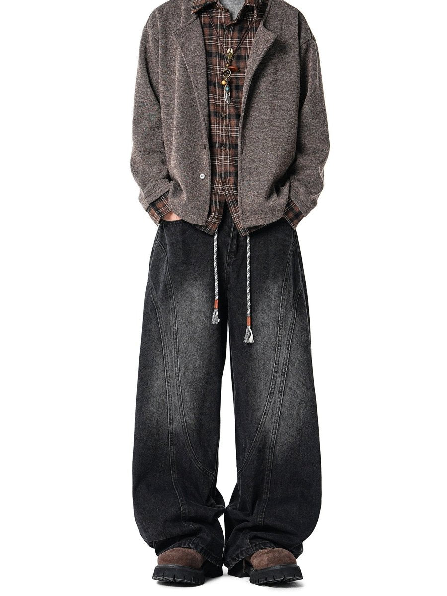 カーブドカット ストレート デコンストラクトデニム N6332 - ファッション通販NNine（ナイン）