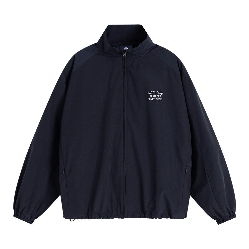 撥水 スタンドカラー バックロゴ トラックジャケット　N6656 - ファッション通販NNine（ナイン）