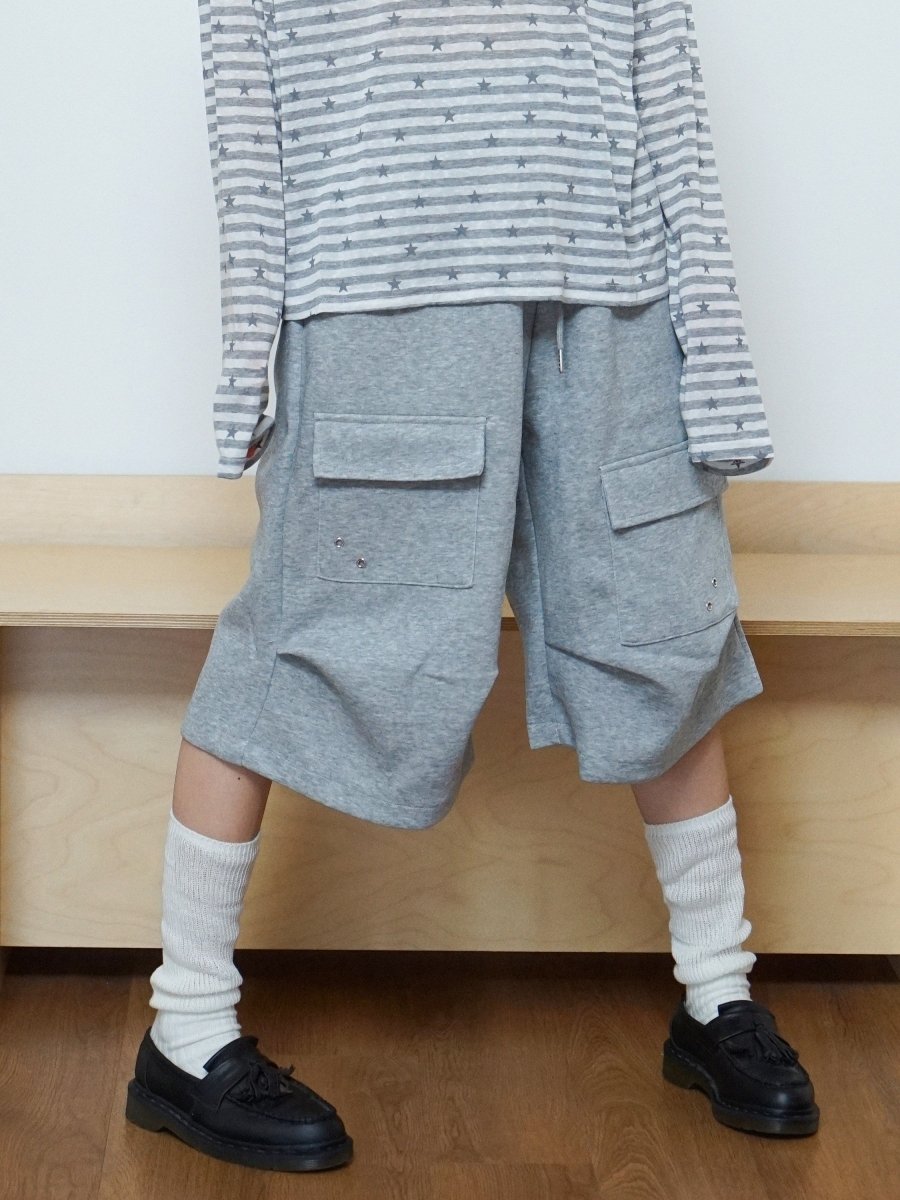 裾タックワイドカーゴクロップドパンツ N6780 - ファッション通販NNine（ナイン）
