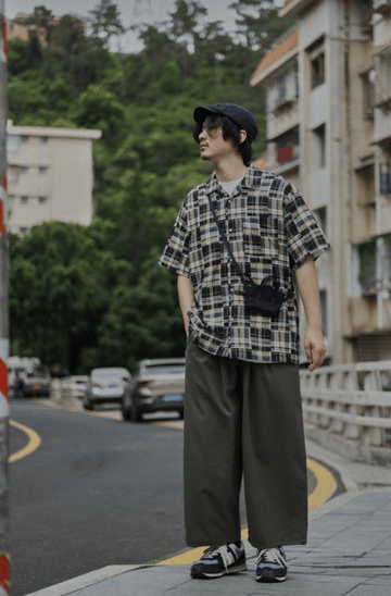 コットン ワイドストレート クロップドワークパンツ N6985