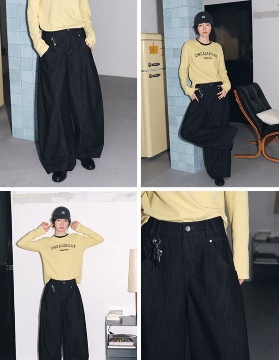 コクーンシルエットワイドデニムパンツ N7279 - ファッション通販NNine（ナイン）