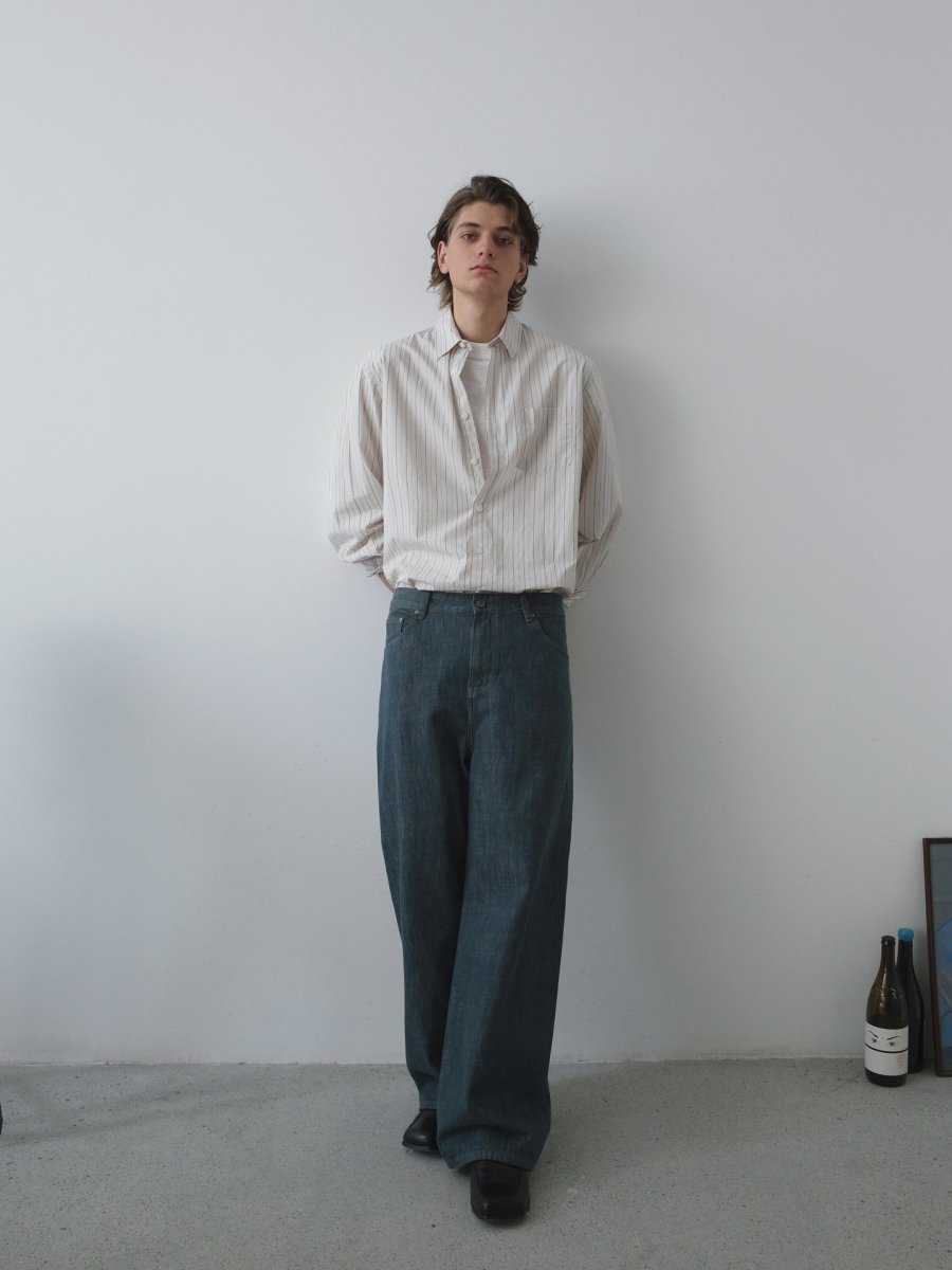 ファインストライプリラックスシャツ N7410 - ファッション通販NNine（ナイン）
