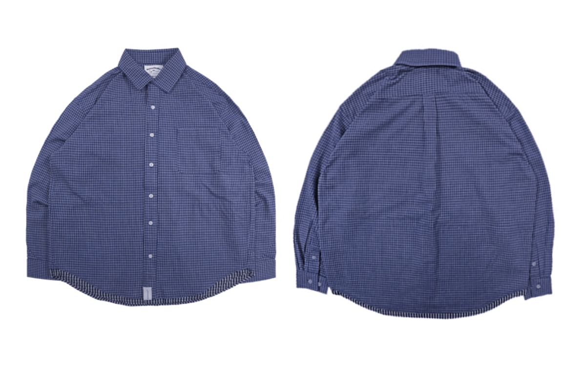navy check shirt N5104 - ファッション通販 NNine(ナイン)