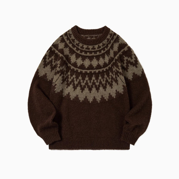 nordic knit sweater / ウールブレンド フェアアイルニット N4687 - NNine