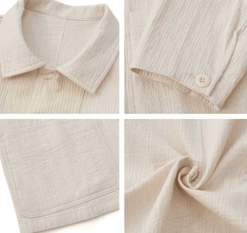 【通気性◎シアーサッカー】off white jacket N5129 - ファッション通販 NNine(ナイン)