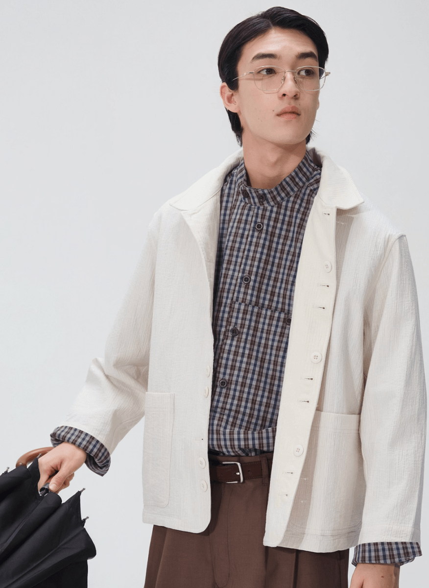 【通気性◎シアーサッカー】off white jacket N5129 - ファッション通販 NNine(ナイン)