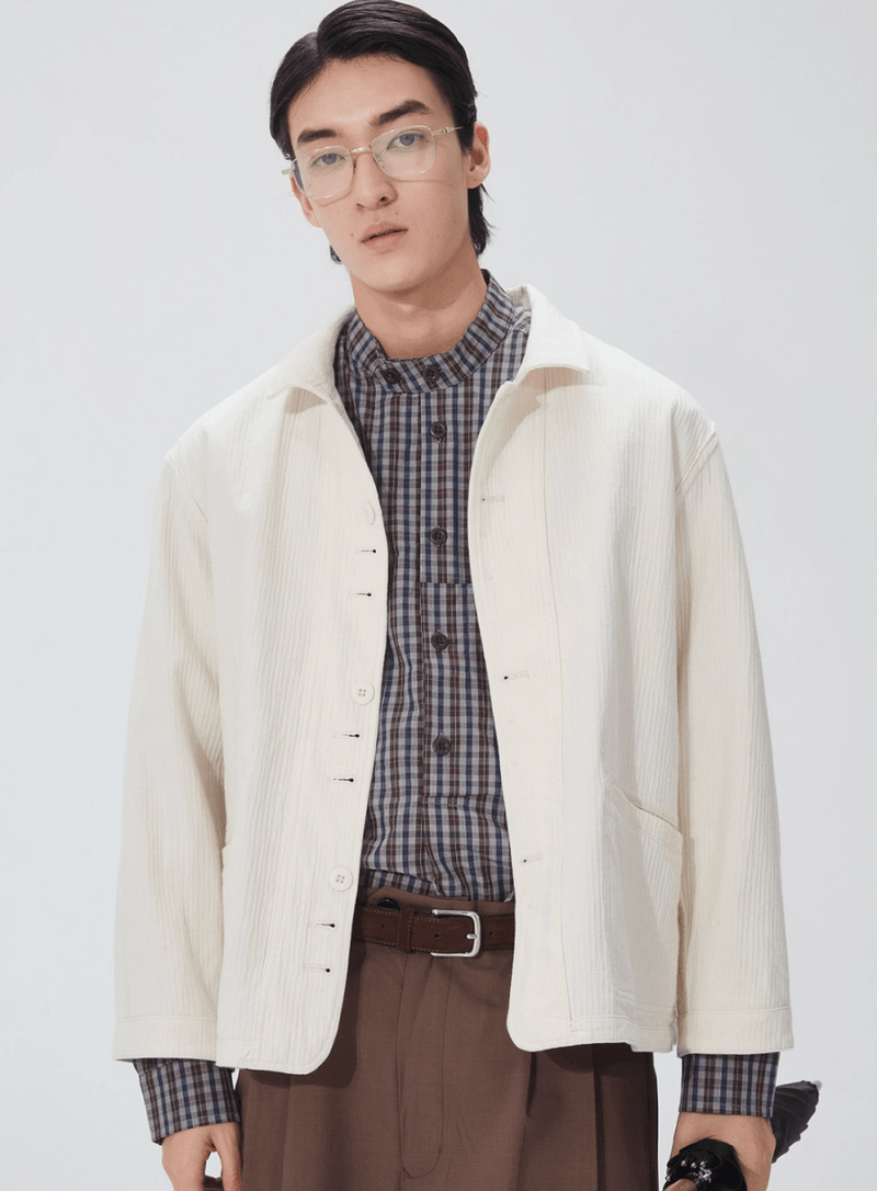 【通気性◎シアーサッカー】off white jacket N5129 - ファッション通販 NNine(ナイン)