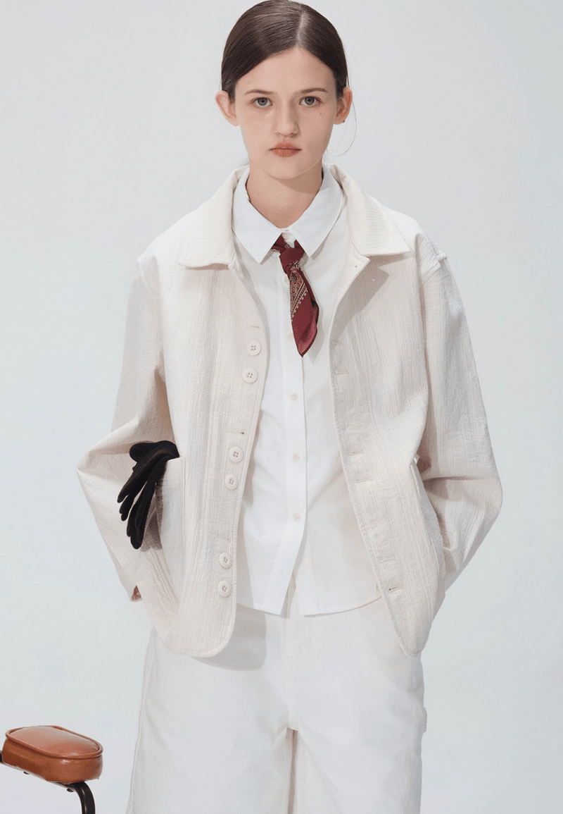 【通気性◎シアーサッカー】off white jacket N5129 - ファッション通販 NNine(ナイン)