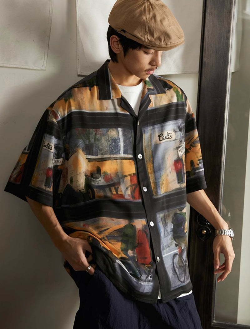 oil painting print shirt N4002 - NNine