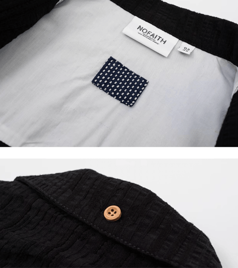 Open Collar Shirt Linen Blend / 開襟シャツ 半袖 綿麻 リネン混 レトロ N5289 - ファッション通販 NNine(ナイン)