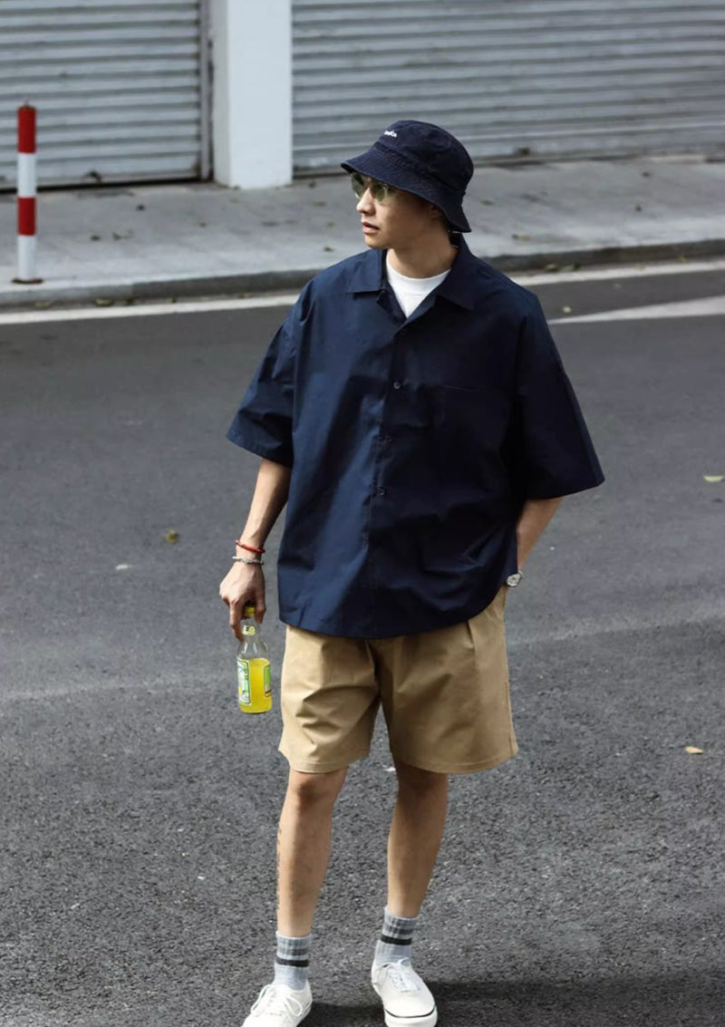 open collar shirt / キューバシャツ N3890 - NNine