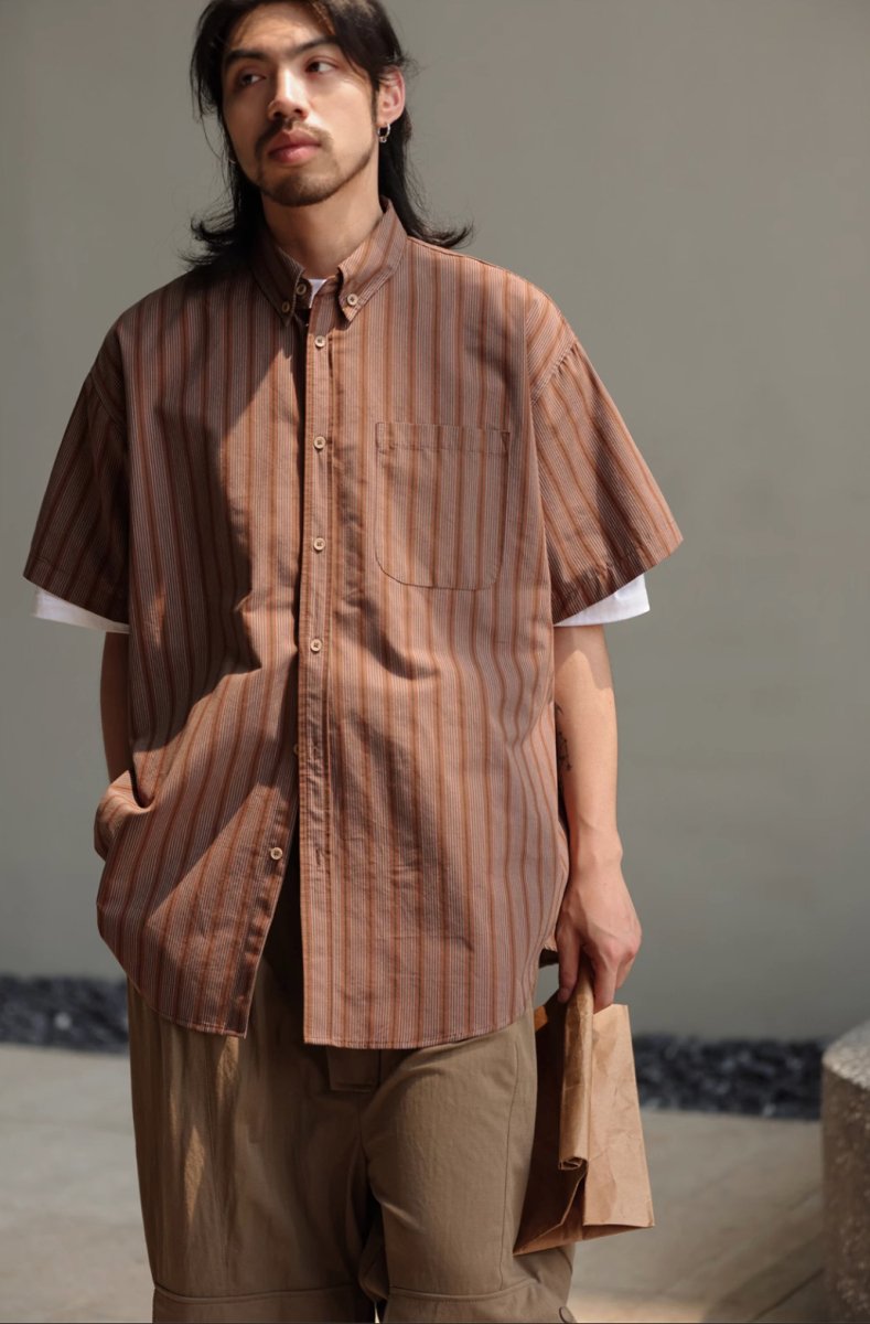 oversized striped shirt N4006 - NNine