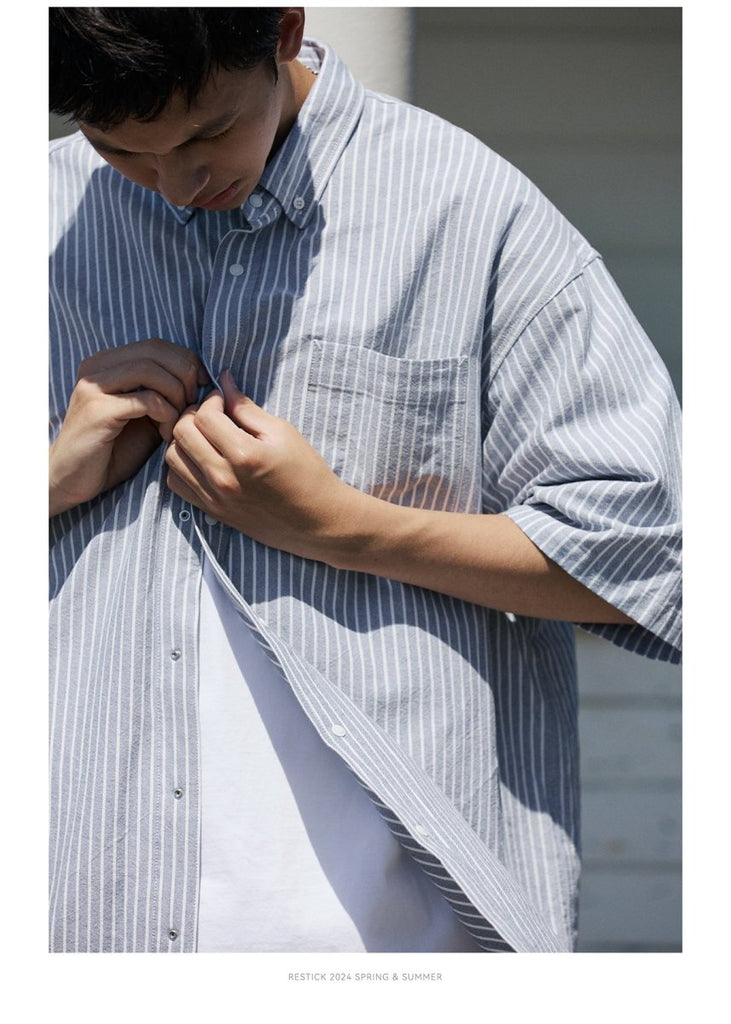 oxford striped shirt  / オックスフォード生地シャツ N3811