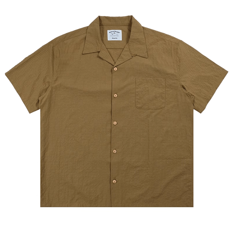 【個性派チェック柄】メンズ 半袖 オープンカラーシャツ ペイント風 春夏 | PAINT LINE CHECK SHIRT N5388 - ファッション通販 NNine(ナイン)
