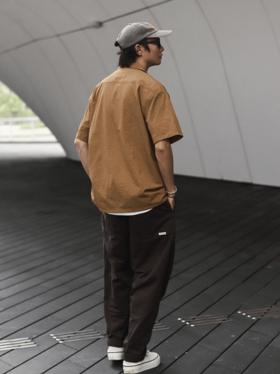 【個性派チェック柄】メンズ 半袖 オープンカラーシャツ ペイント風 春夏 | PAINT LINE CHECK SHIRT N5388 - ファッション通販 NNine(ナイン)