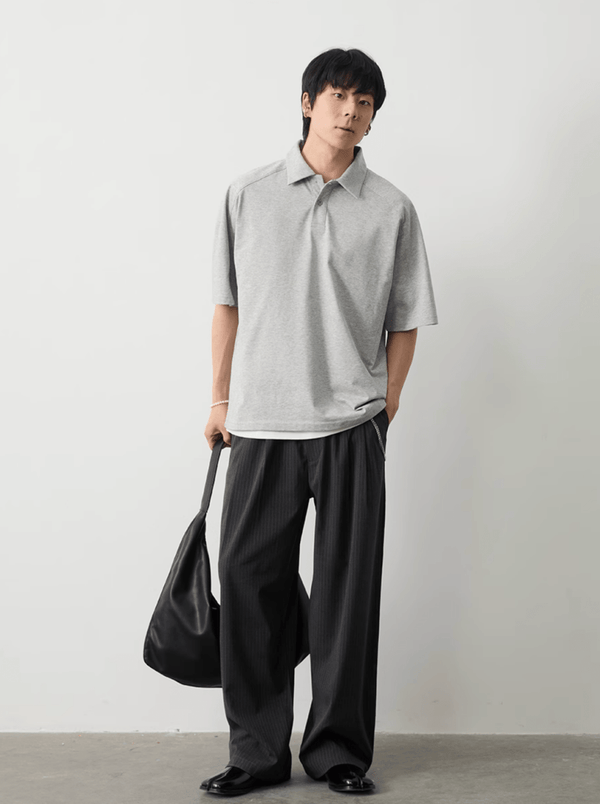 ピンストライプドレープパンツ メンズ レディース 縦縞 ワイド / Pinstripe Drape Pants N5386 - メンズファッション通販 NNine(ナイン)