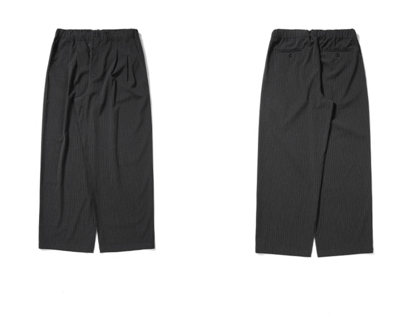 ピンストライプドレープパンツ メンズ レディース 縦縞 ワイド / Pinstripe Drape Pants N5386 - メンズファッション通販 NNine(ナイン)
