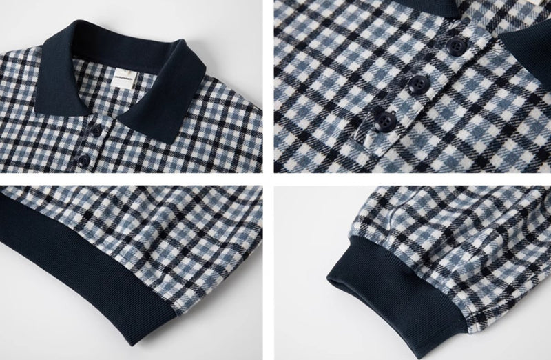 placket check pullover shirt N4363 - NNine