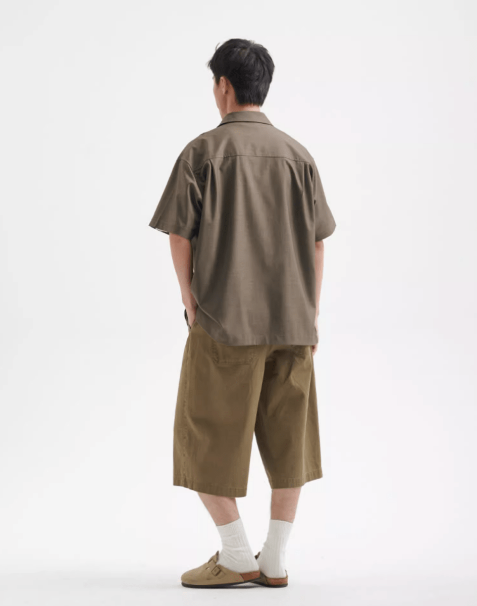 Pleat Detail Shirt / 繊細アコーディオンプリーツ メンズ開襟シャツ 上品 光沢感 N5357 - ファッション通販 NNine(ナイン)