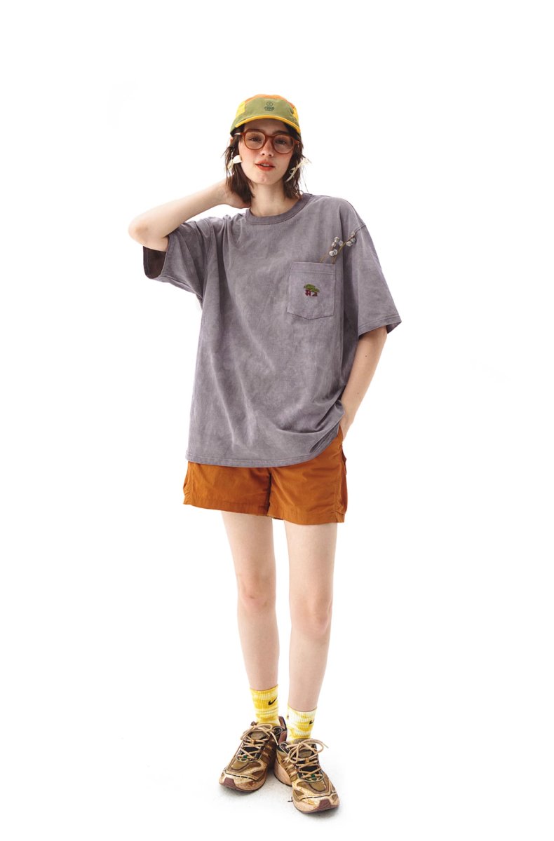 【サスティナブルウェア】pocket embroidery t - shirt N3898 - NNine