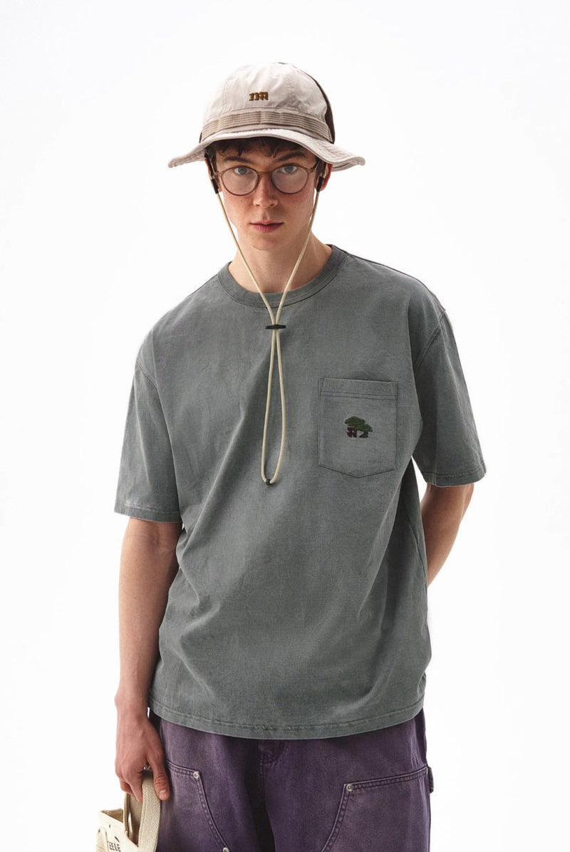 【サスティナブルウェア】pocket embroidery t - shirt N3898 - NNine