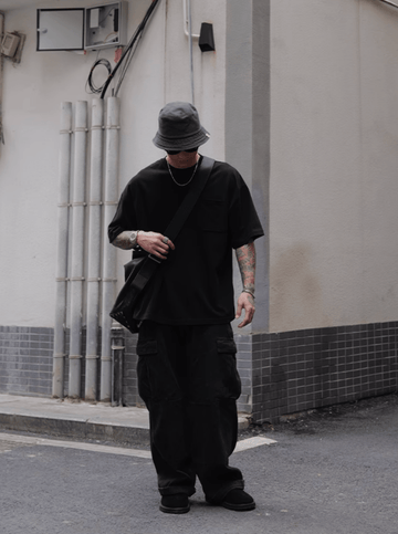 Pocket T-shirt Wide Short / ポケット Tシャツ 半袖 ワイド ショート 