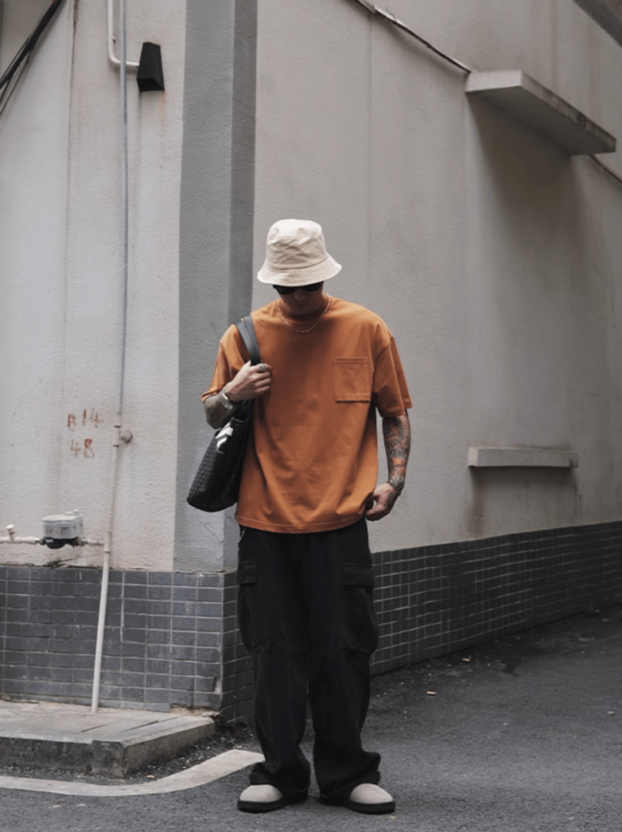 Pocket T-shirt Wide Short / ポケット Tシャツ 半袖 ワイド ショート丈 抗菌 N5335 - ファッション通販 NNine(ナイン)