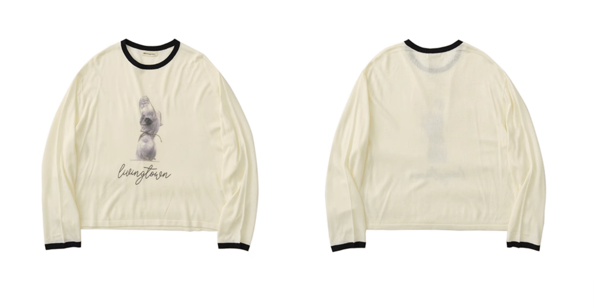 printed sheer sweater N5156 - ファッション通販 NNine(ナイン)