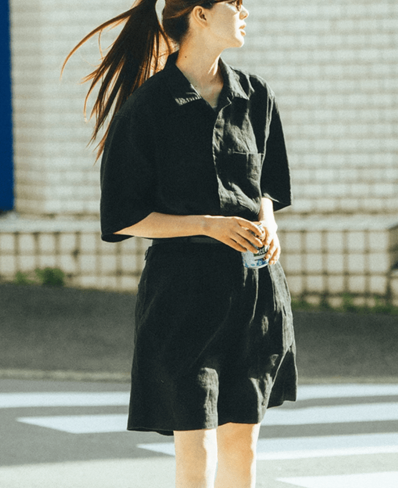 【上質清涼】メンズ ピュアリネン 半袖シャツ 春夏 リラックスフィット | PURE LINEN RELAXED SHIRT N5395 - ファッション通販 NNine(ナイン)