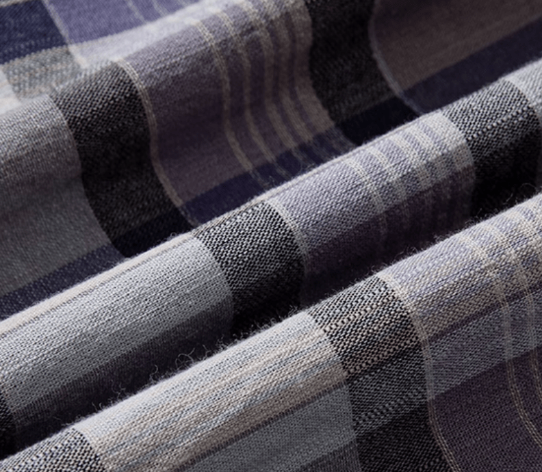 パープルチェック半袖シャツ オーバーサイズ / Purple Check Shirt N5537 - ファッション通販NNine（ナイン）