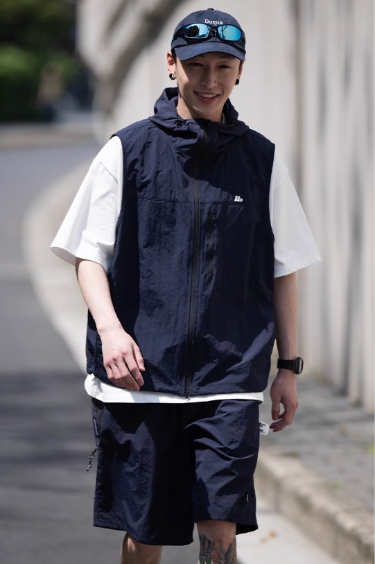 【ドローコード付き】Quick-drying nylon vest N3563 - NNine