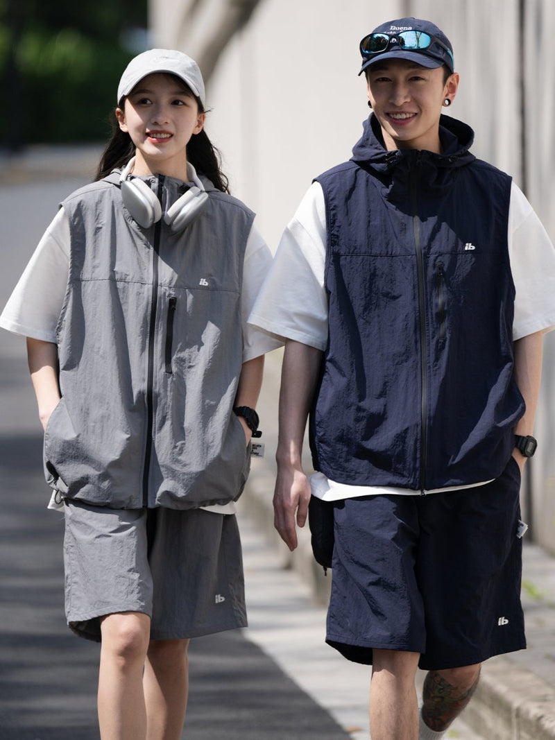 【ドローコード付き】Quick-drying nylon vest N3563 - NNine