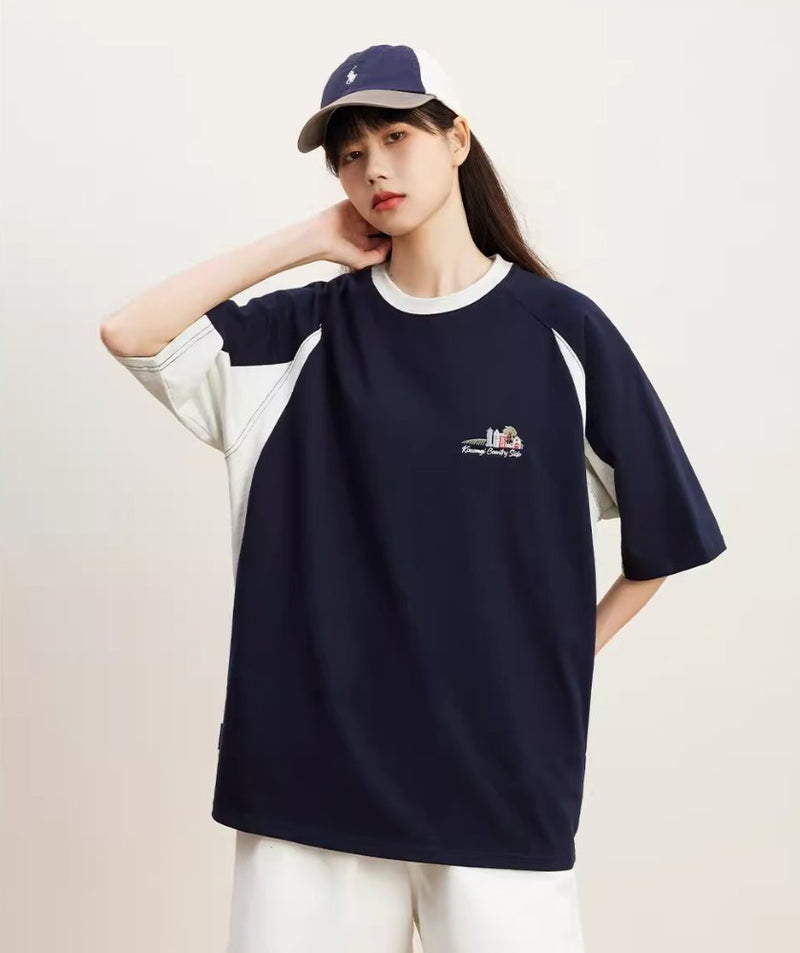 Raglan contrast color T - shirt N4022 - NNine