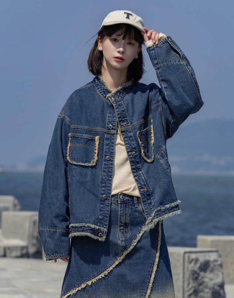 raw edge denim jacket N4508 - NNine