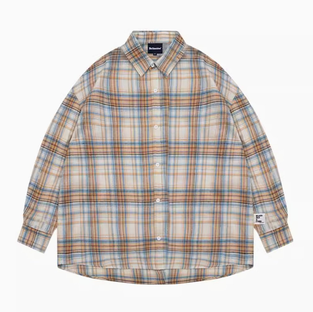 retro check long sleeve shirt / レトロチェックロングスリーブシャツ N4210 - NNine