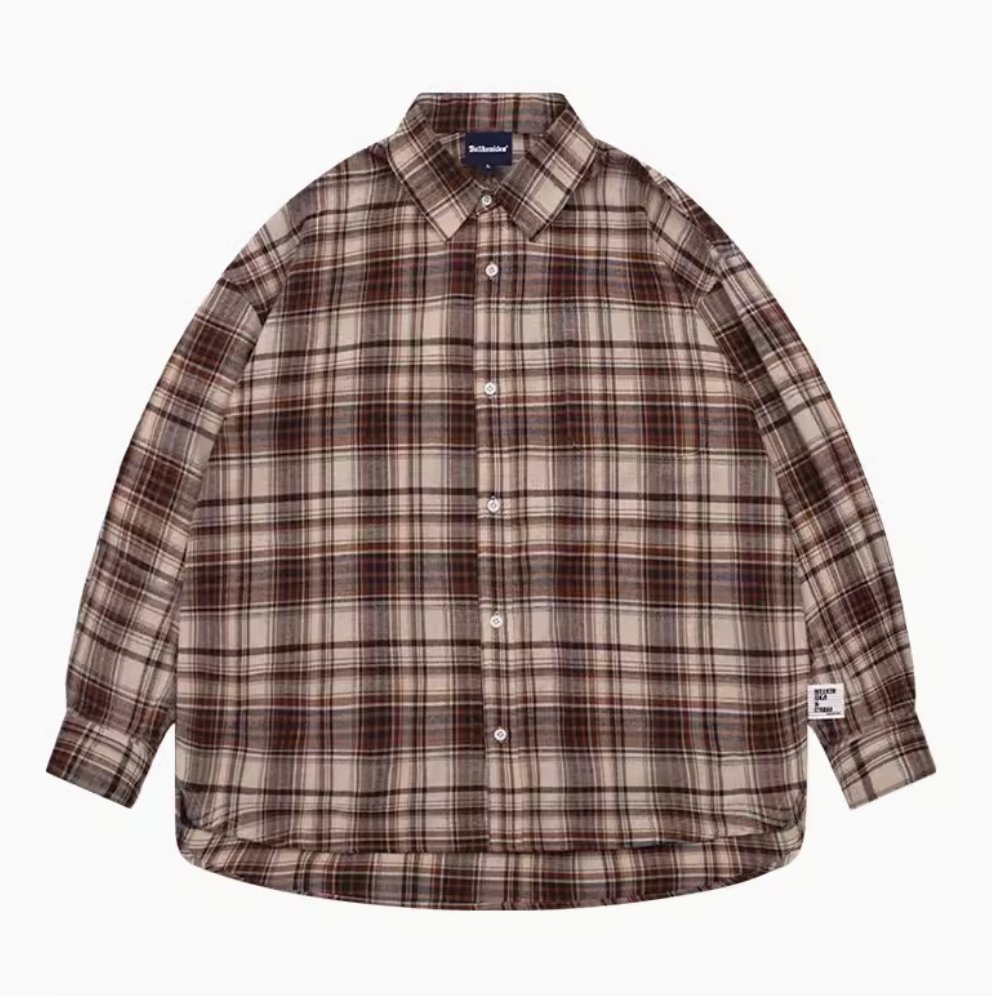 retro check long sleeve shirt / レトロチェックロングスリーブシャツ N4210 - NNine