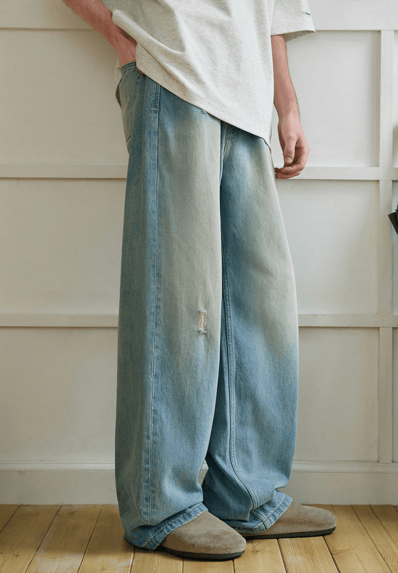 retro distressed denim pants N4811 - NNine