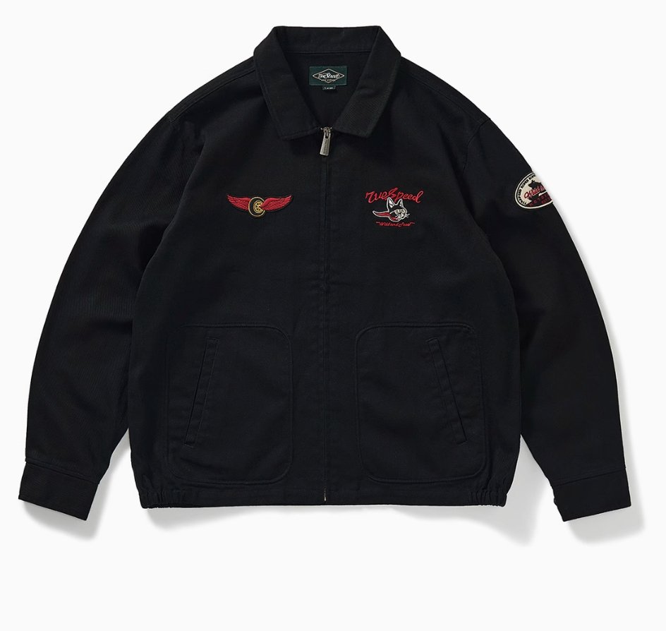 retro embroidery coach jacket N4373 - NNine