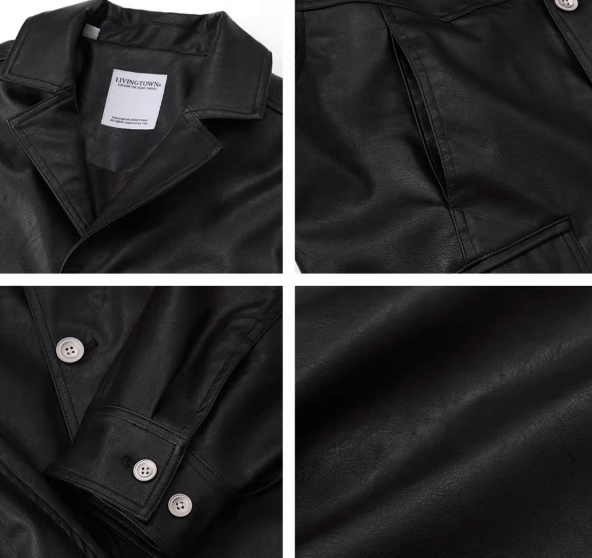 Retro PU leather jacket N5126 - ファッション通販 NNine(ナイン)